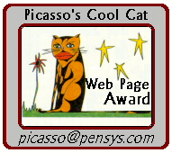 Picasso's Cool Cat Web Page Award